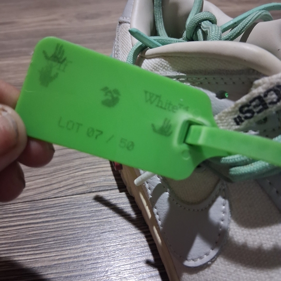 Nike X Off White Low Dunk Green Size 8 Lace Up Rare Lot 7 Of 50 - Picture 6 of 13